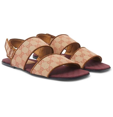 gucci sandals canvas|authentic gucci canvas sandals.